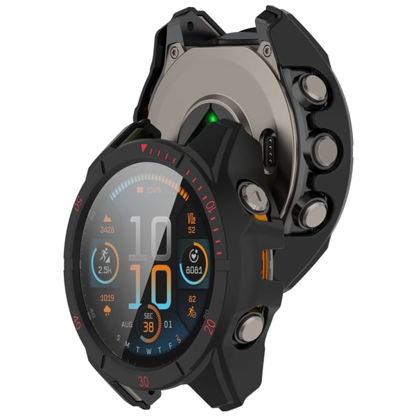 Garmin Fenix 8 -kellon suojakotelo Black+Red 51MM
