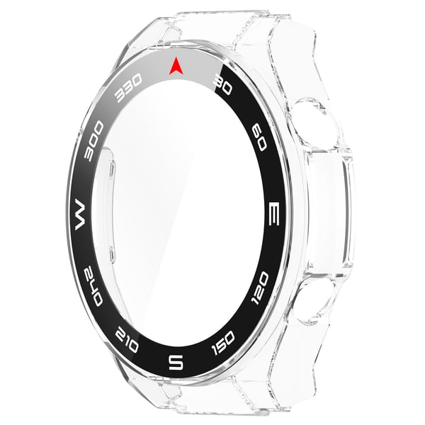 Beskyttelsesskall til Huawei Watch Ultimate - Integrert deksel og etui i sølv Transparent