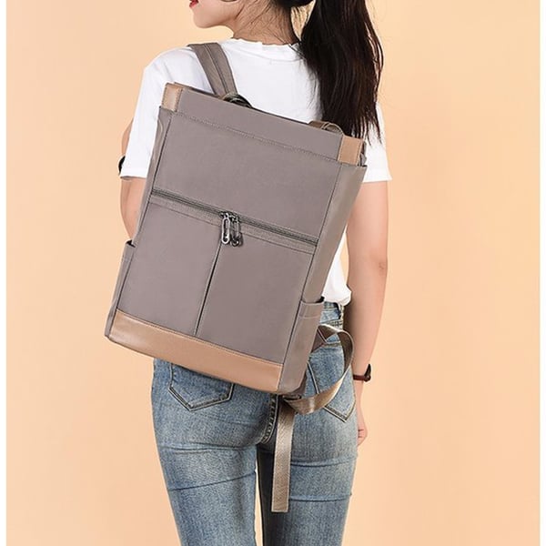 Svart nylon ryggsekk for hverdagsbruk Khaki