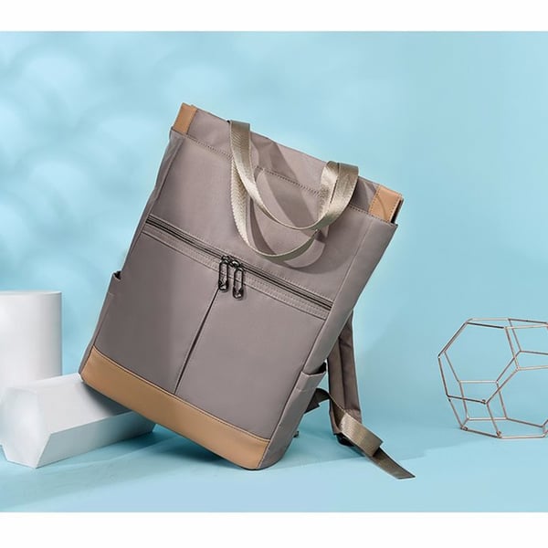 Svart nylon ryggsekk for hverdagsbruk Khaki