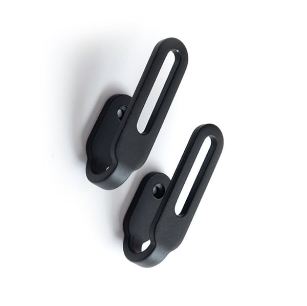 2-Pack Curtain Wall kroker, sink legering draperi kroker for vegg Black
