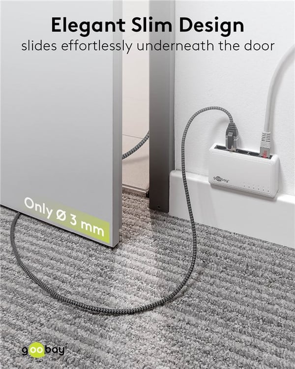 Ethernet-kaapeli USB-C™ 3.1 - RJ45, Slim, 10 m