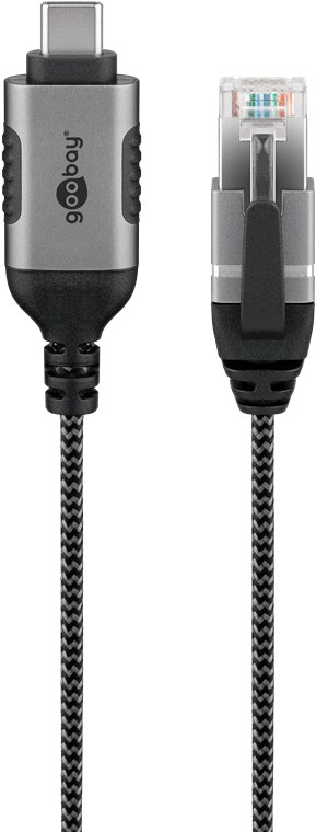 Ethernet-kaapeli USB-C™ 3.1 - RJ45, Slim, 7,5 m