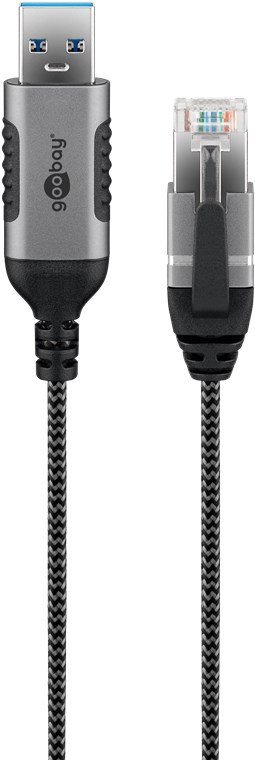 Ethernet-kabel USB-A 3.0 til RJ45, Slim, 2 m