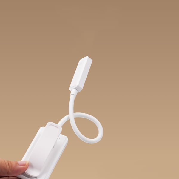 Bøybar leselampe med klips - 10 LED-pærer White