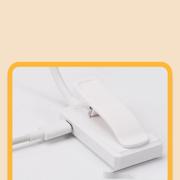 Bøybar leselampe med klips - 10 LED-pærer White