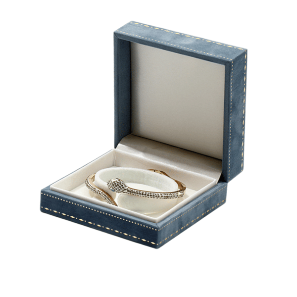 Lyxig Blue Velvet Armband Box
