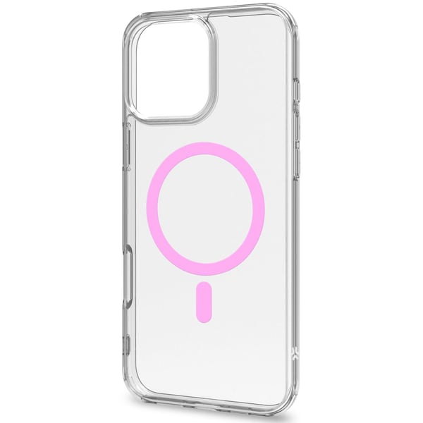 Gelskin mag Magnetisk Deksel MagSafe iPhone 16 Pro Max Gjennomsiktig + Rosa