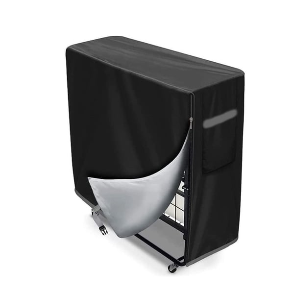Sammenklappeligt sort sengetæppe - 210D - 99L x 38B x 114H cm
