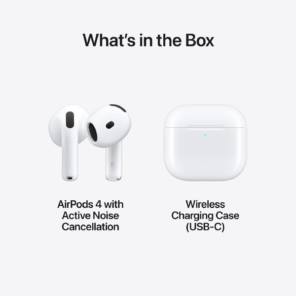 AirPods 4 med aktiv støydemping