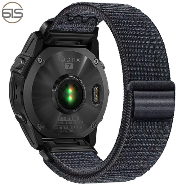 Garmin Fenix 5/6/7X Pro borrelåsstropp i nylon - 22mm 26mm