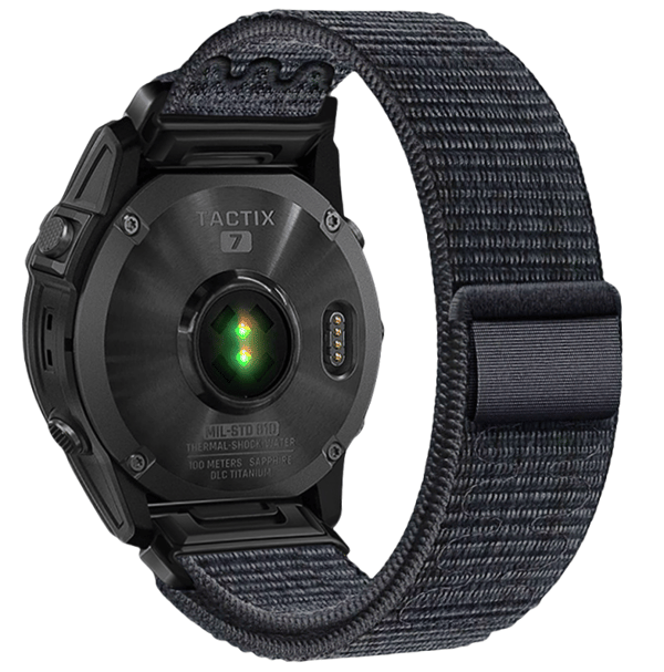 Garmin Fenix 5/6/7X Pro borrelåsstropp i nylon - 22mm 26mm
