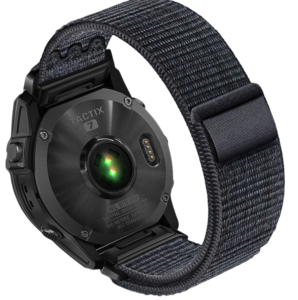 Garmin Fenix 5/6/7X Pro borrelåsstropp i nylon - 22mm 26mm