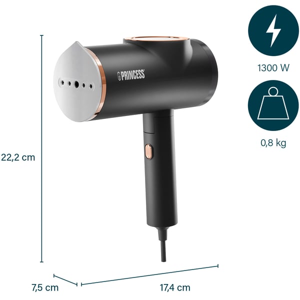 Klesdamper 2-i-1 med pillefjerner 332890 Dobbel håndholdt