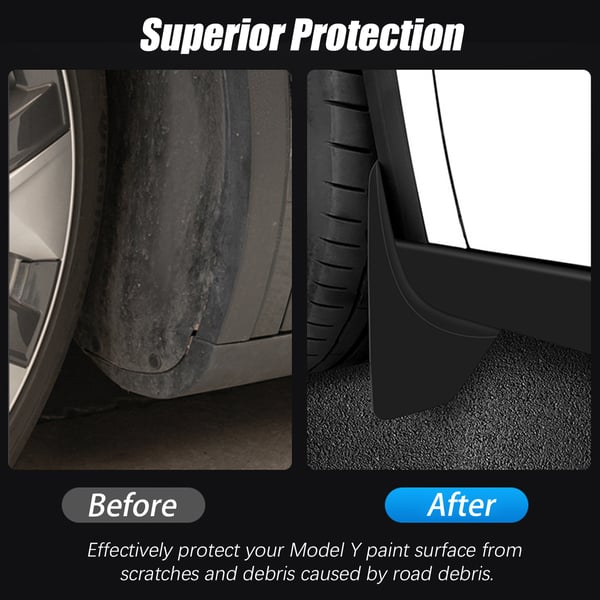 TPE Skvettlapper for Tesla Model Y - Forhjul - Sett med 2