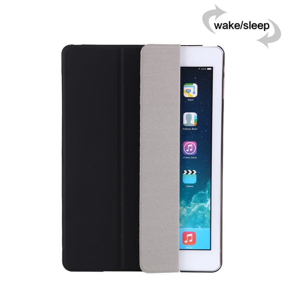 Svart PU Läderfodral med PC-skal för iPad Air 1/2 & iPad 9.7 - Tåligt skydd