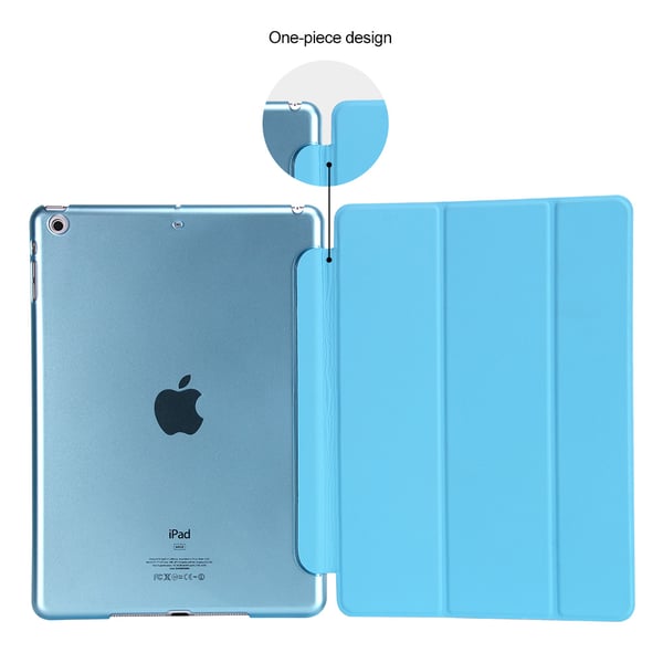 Svart PU Läderfodral med PC-skal för iPad Air 1/2 & iPad 9.7 - Tåligt skydd