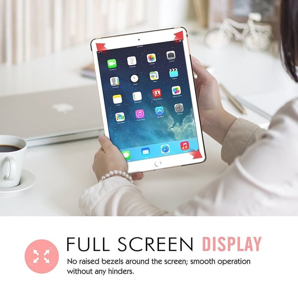 Svart PU Läderfodral med PC-skal för iPad Air 1/2 & iPad 9.7 - Tåligt skydd