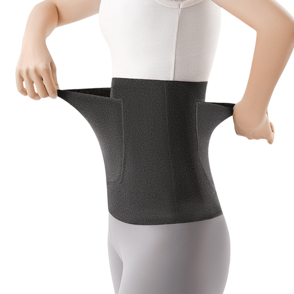 Termisk taljestøttebælte med lommer Black XL Termisk taljestøttebælte med lommer Black XL