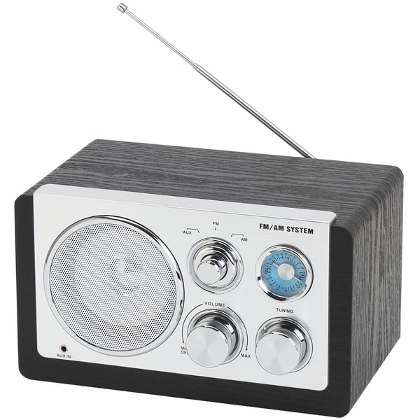 Radio AM/FM Analog tuning AUX-inngang TR-63B Svart