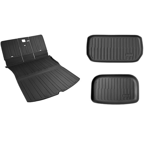 3-delt TPE bagasjeromsmattesett for Tesla Model Y