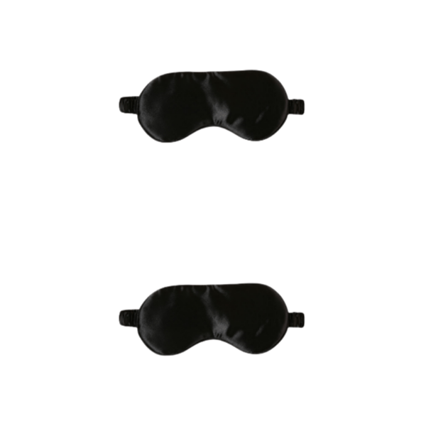 Silkkinen unimaski / silmänaamio, 2 kpl Black
