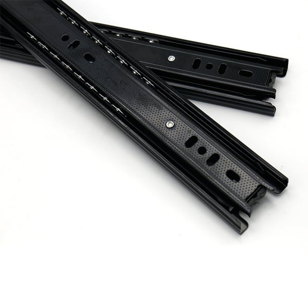 Sorte skuffeglider 6 tommer (150 mm) - 45 mm bredt tredelt kulelager