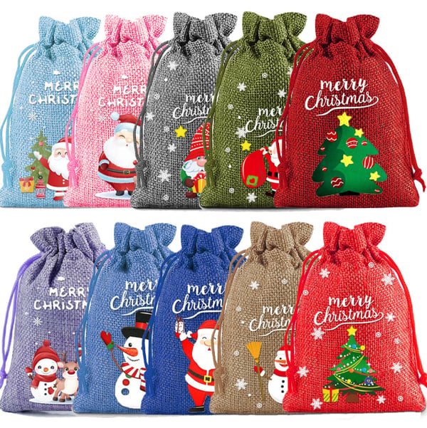 Julejute gaveposer 10-pack