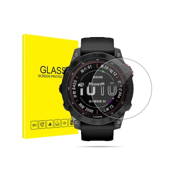 Skjermbeskytter i herdet glass til Garmin Fenix 6S, 2-pakning