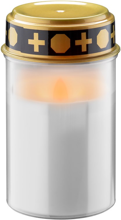 LED gravlys med timer, hvit