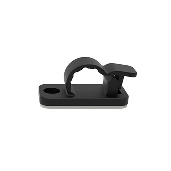 100 stk Kabelclips, selvklæbende ledningshåndtering Black