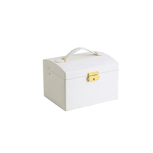 Smykkeskrin med dobbeltskuffer White