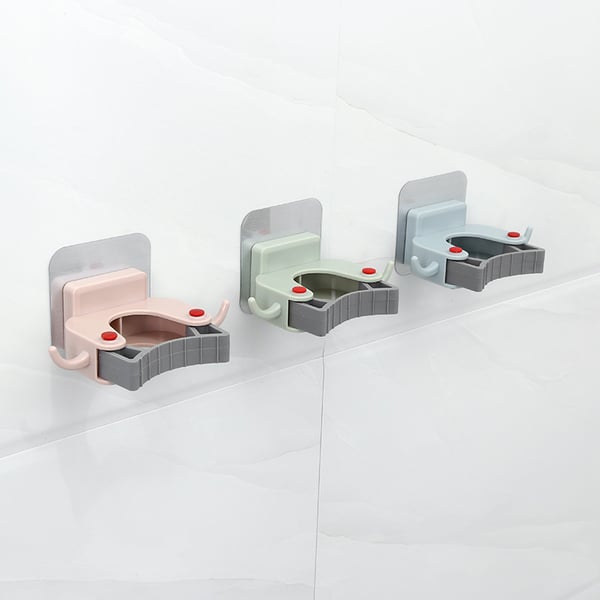 Veggmontert moppholder med selvklebende tape