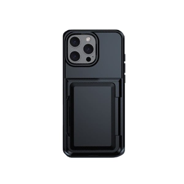 Beskyttelsesveske med kortholder for iPhone - Svart iPhone 11