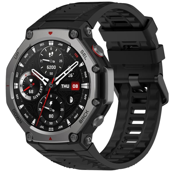 Silikon klokkerem til Amazfit T-Rex 3 Black