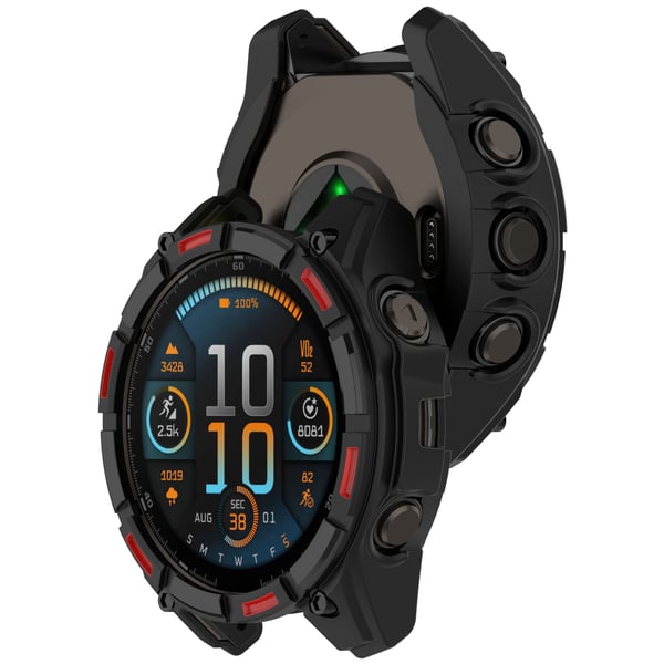 Garmin Enduro 3 Rugged Armor suojakotelo - musta/punainen