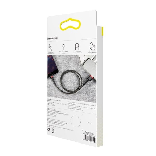 Baseus Cafule USB Lightning-kabel 1,5A 2m (svart+rød)