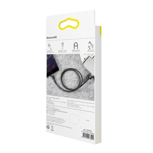Baseus Cafule USB Lightning-kabel 1,5A 2m (grå+svart)