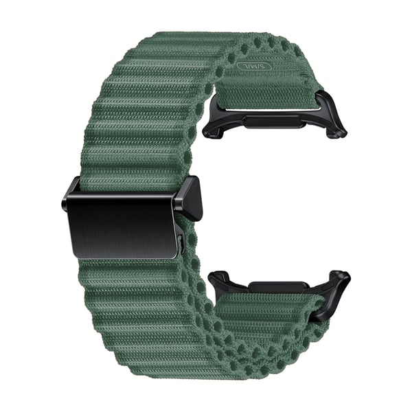Militærgrønn klokkerem i nylon til Samsung Galaxy Watch Green