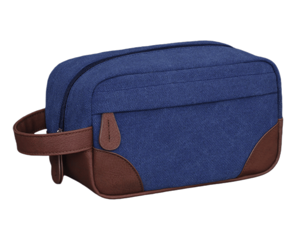 Necessär i PU & Canvas NavyBlue