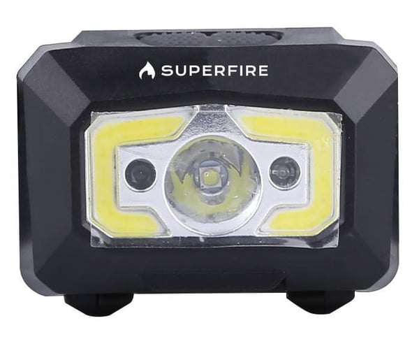 Hovedlykt med berøringsfri bryter Superfire X30, 340lm, USB
