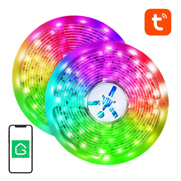 Smart WiFi RGB LED lysbånd NiteBird SL3 (2x5m), Tuya