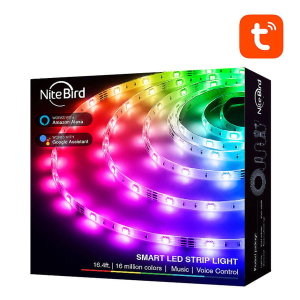 Smart WiFi RGB LED lysbånd NiteBird SL3 (2x5m), Tuya