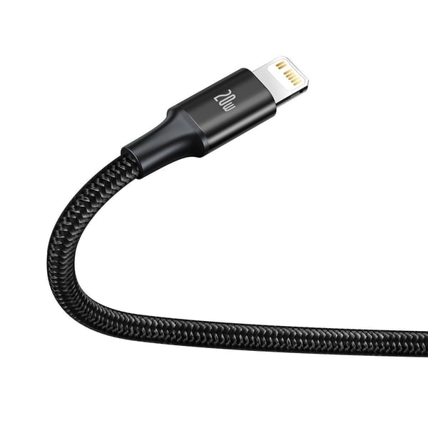 Baseus Rapid Series 3-i-1 kabel USB-C Til M+L+T 20W 1,5m Sort