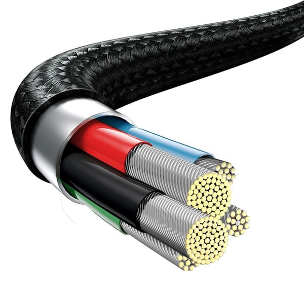 Baseus Rapid Series 3-i-1 kabel USB-C Til M+L+T 20W 1,5m Sort