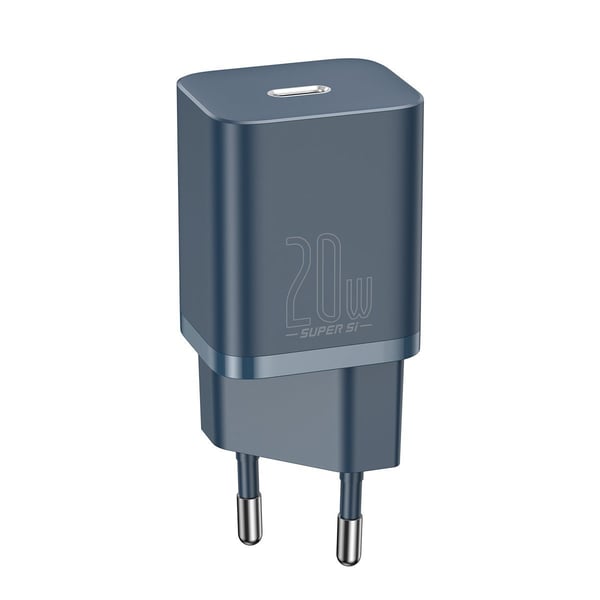 Baseus Super Si Hurtiglader 1C 20W med USB-C-kabel for Lightning 1m (blå)