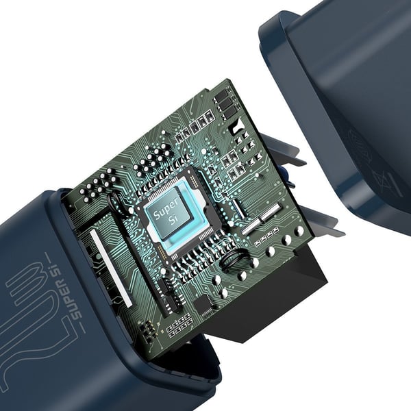 Baseus Super Si Hurtiglader 1C 20W med USB-C-kabel for Lightning 1m (blå)