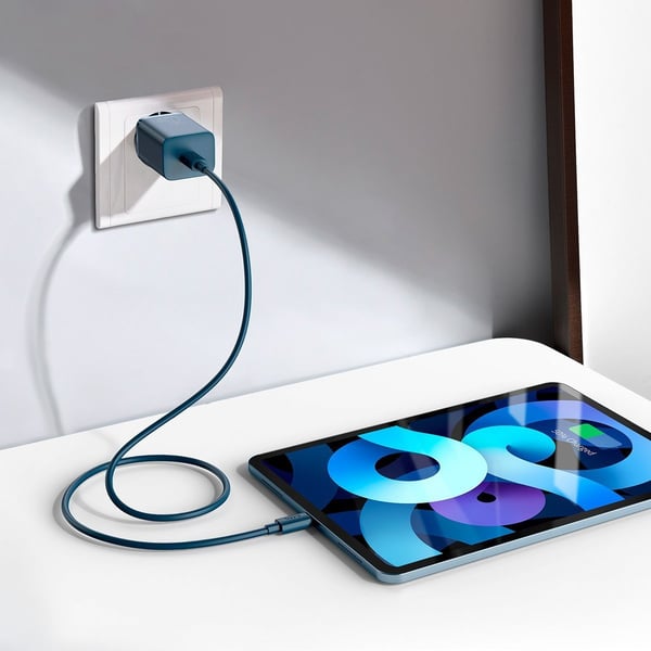 Baseus Super Si Hurtiglader 1C 20W med USB-C-kabel for Lightning 1m (blå)
