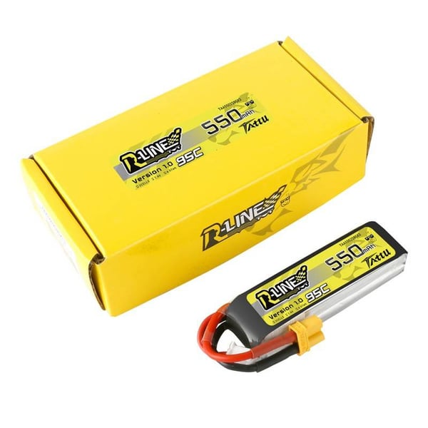 Batteri Tattu R-Line 550mAh 7,4V 95C 2S1P XT30