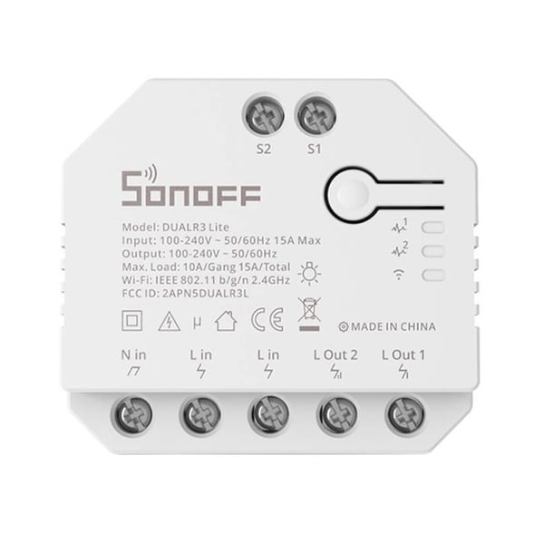 Smart Wi-Fi-bryter WiFi Sonoff Dual R3 Lite